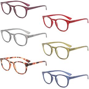 IVNUOYI 6 Pack Reading Glasses Blue Light Blocking with Comfort Spring Hinge,Computer Readers for Men Women,Anti Glare/UV Ray Eyeglasses 0.75 in Kuwait