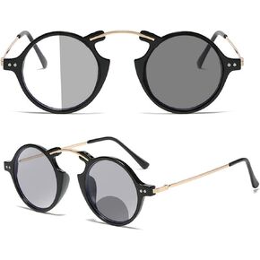 helena Photochromic Reading Glasses Women men round Transition Presbyopic Glasses Bifocal Reader Sunglasses