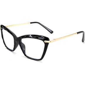 FEISEDY Crystal Cat Eye Reading Glasses Blue Light Blocking Reader Anti Eyestrain Glasses B2596 Clear 2.00x in Saudi Arabia
