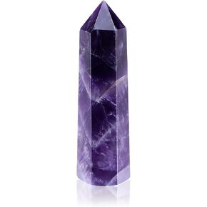 CrystalTears جمشت كريستال العصا 2.3 "-2.8" برج كريستال الشفاء الطبيعي 6 نقطة الكوارتز الكريستال الأحجار الكريمة المنشور عصا لريكي الطاقة شفاء التأمل ديكور المنزل هدية كريستال in Kuwait