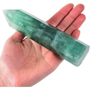 AMOYSTONE Large Healing Crystal Obelisk Towers 5 Multicolor Fluorite Point Wand Home Decor Reiki Healing 1.8-2.2 LBS in Saudi Arabia