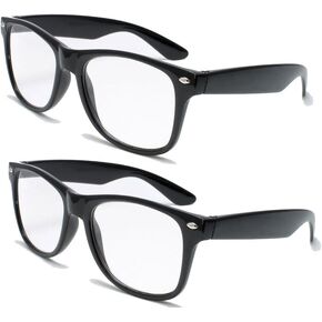V.W.E. 2 Pairs Deluxe Reading Glasses - Comfortable Stylish Simple Readers Magnification (2 black pair, 2.25 x) in Saudi Arabia