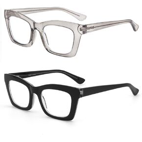 Glarollirace Oprah Style Readers for Women Blue Light Blocking Reading Glasses, Cute Oversized Stylish Computer Readers