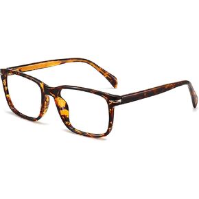 ANRRI Retro Blue Light Blocking Computer Glasses Square Classic Acetate Frame Clear Lens UV Blocking Gaming Eyeglasses in Kuwait