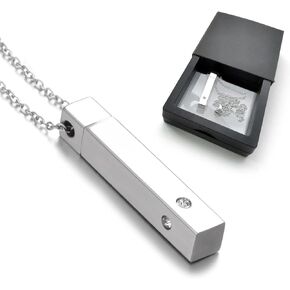 Aromatherapy Essential Oil Diffuser Necklace 316L Stainless Steel Adjustable Pendulum Pattern Aroma Necklace Gifts for Women & Men