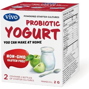 VIVO Probiotic Yogurt Starter/Natural (5 Boxes. 10 Bottles) Makes up to 30 quarts of Yogurt. in Kuwait