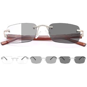 YIMI Photochromic Bifocal Reading Glasses Blue Light Blocking Spring Hinge Sun Readers Transition Sunglasses for Women Men