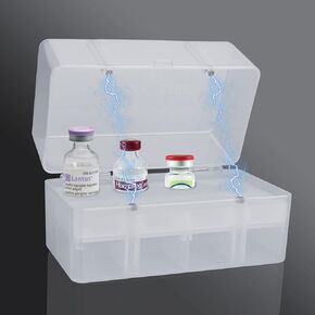 iGuerburn 8-Slot Diabetic Insulin Vial Storage for Fridge, 10ML Injection Vial Holder Case - Meeting Your Insulin Storage Needs (Green)