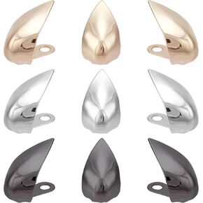 GORGECRAFT 6PCS 3 Colors Metal Shoes Pointed Protector Hollow High Heels Toe Cap Elegant High Heels Tip Cover Durable Shoes Tips Cap for Shoes Protection Repair Decoration