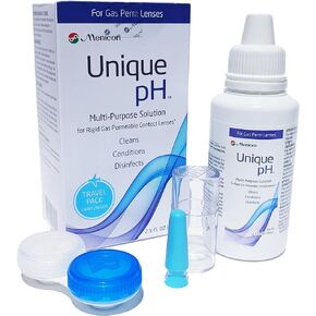 Menicon Unique pH Multi-Purpose Saline Solution Travel Pack 2.5 Oz and DMV Scleral Cup Large Contact Lens Handler - Remover, Inserter - Bundle of 2 Items in Kuwait