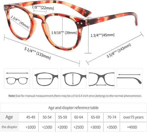 IVNUOYI 6 Pack Reading Glasses Blue Light Blocking with Comfort Spring Hinge,Computer Readers for Men Women,Anti Glare/UV Ray Eyeglasses 0.75 in Kuwait