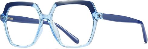 Oversized Blue Light Glasses for Women Men, Anti Eye Strain Computer Glasses for Reading/Gaming in Saudi Arabia