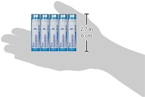 Boiron Rhus Toxicodendron 6C، 5 عبوات مكونة من 80 أنبوبًا حبيبيًا، دواء المعالجة المثلية لآلام المفاصل، in Saudi Arabia