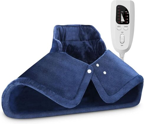 advancore وسادة التدفئة للرقبة والكتف 2 رطل الكهربائية المرجحة ساخنة الرقبة الكتف التفاف لتخفيف الآلام المحمولة وسادة الحرارة السريعة آلة قابلة للغسل مع 6 إعدادات الحرارة 4 السيارات قبالة للنساء الرجال أمي أبي in Kuwait