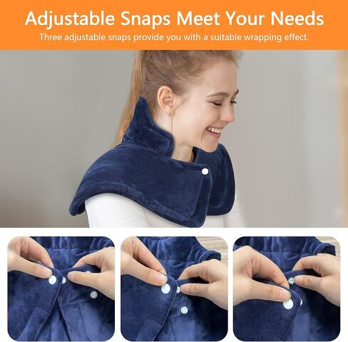 advancore وسادة التدفئة للرقبة والكتف 2 رطل الكهربائية المرجحة ساخنة الرقبة الكتف التفاف لتخفيف الآلام المحمولة وسادة الحرارة السريعة آلة قابلة للغسل مع 6 إعدادات الحرارة 4 السيارات قبالة للنساء الرجال أمي أبي in Kuwait