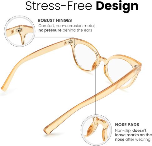 Black Oversized Cat Eye Reading Glasses for Women to Look Stylish, Fashionable with High Vision - Comfortable for All Face Shape Womens Reading Glasses - Solid & Sturdy Readers - Reading Glasses 1.0 in Saudi Arabia