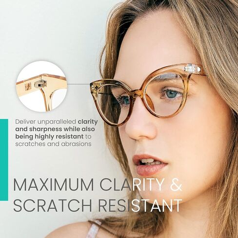 Black Oversized Cat Eye Reading Glasses for Women to Look Stylish, Fashionable with High Vision - Comfortable for All Face Shape Womens Reading Glasses - Solid & Sturdy Readers - Reading Glasses 1.0 in Saudi Arabia