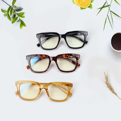CHOFILORD 3 Pack Blue Light Blocking Reading Glasses Anti Glare/Fatigue Oversized Square Computer Readers for Women men in Saudi Arabia