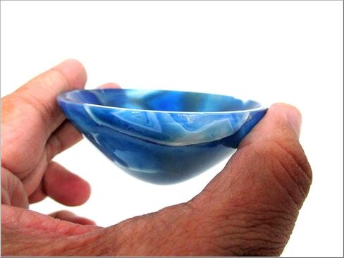 جيت ناتشورال بلو العقيق الأخضر 5.1 سم وعاء منحوت باليد الأحجار الكريمة مصقول ريكي فينج شوي مجاني 40 صفحة كتيب جيت الدولي كريستال ثيرابي الهند الوردي شرب المياه التوابل صينية الطاقة ديفاين in Kuwait