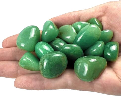 10 قطع من بلورات افينتورين الخضراء بلورات الشفاء الطبيعية والأحجار الطبيعية المصقولة والشفاء بلورات الكوارتز من أجل الويكا والريكي وشفاء كريستال الطاقة in Kuwait