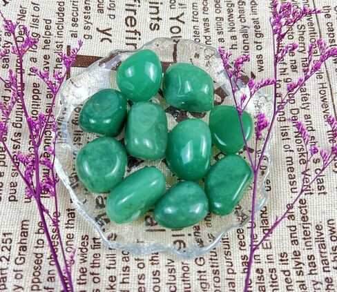 10 قطع من بلورات افينتورين الخضراء بلورات الشفاء الطبيعية والأحجار الطبيعية المصقولة والشفاء بلورات الكوارتز من أجل الويكا والريكي وشفاء كريستال الطاقة in Kuwait