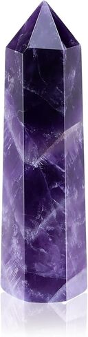 CrystalTears جمشت كريستال العصا 2.3 "-2.8" برج كريستال الشفاء الطبيعي 6 نقطة الكوارتز الكريستال الأحجار الكريمة المنشور عصا لريكي الطاقة شفاء التأمل ديكور المنزل هدية كريستال in Kuwait