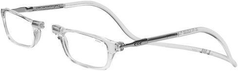 Clic Magnetic Reading Glasses, Computer Readers, Replaceable Lens, Adjustable Temples, Original, (S-M, Clear, 1.25 Magnification) in Saudi Arabia