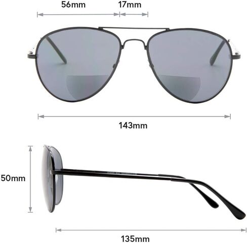 نظارات شمسية ثنائية البؤرة من VITENZI للرجال والنساء نظارات Aviator للقراءة ملونة مع قارئات - ميلانو in Kuwait