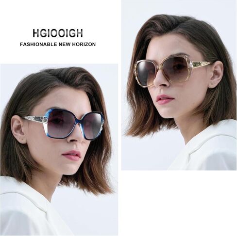 HGIOOIGH Bifocal Reading Sunglasses for Women, Oversized Square Sun Reader Sparkling Composite Shiny Frame in Saudi Arabia