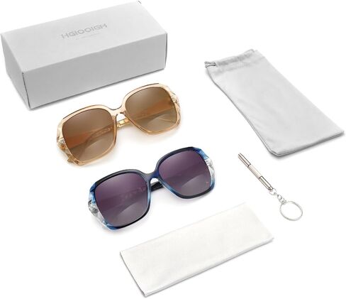 HGIOOIGH Bifocal Reading Sunglasses for Women, Oversized Square Sun Reader Sparkling Composite Shiny Frame in Saudi Arabia
