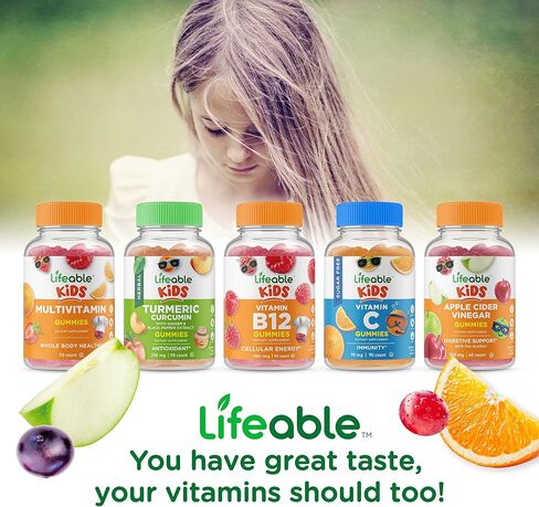 Lifeable Sugar Free Biotin Gummies for Kids – 5000mcg – Great Tasting Natural Flavor Supplement Vitamins – Vegetarian GMO-free Chewable – for Hair, Skin and Nails Support – for Children – 90 Gummies in Saudi Arabia