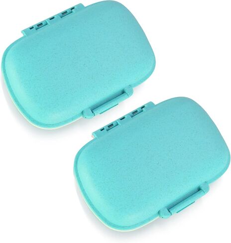 علبة حبوب منع الحمل للسفر مكونة من 8 أقسام للفيتامينات والأدوية وزيت السمك/المكملات الغذائية (كاكي) in Kuwait