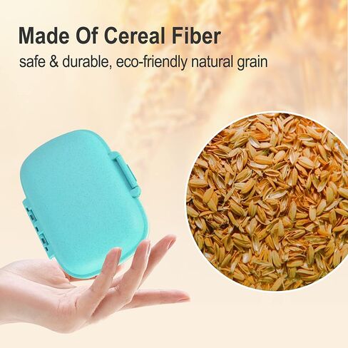 علبة حبوب منع الحمل للسفر مكونة من 8 أقسام للفيتامينات والأدوية وزيت السمك/المكملات الغذائية (كاكي) in Kuwait