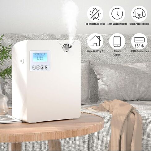 Smart Air Diffuser with Intelligent Cold Air Technology,Waterless Aromatherapy Dispenser Silent,Smart Scent Air Machine for Essential Oils Large Room,Office,Spa Room in Saudi Arabia