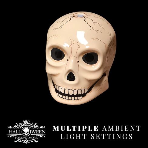 موزع روائح الزيوت العطرية من السيراميك للهالوين إلى الأبد | يوم الموتى تصميم جمجمة السكر | إعدادات إضاءة قابلة للتعديل | مرطب شخصي صامت للزيوت العطرية in Kuwait