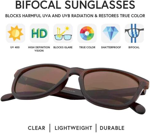 VITENZI Bifocal Sunglasses for Men and Women Retro Reading Sun Tinted Glasses with Readers - Turin in Kuwait
