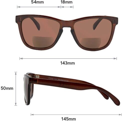 VITENZI Bifocal Sunglasses for Men and Women Retro Reading Sun Tinted Glasses with Readers - Turin in Kuwait