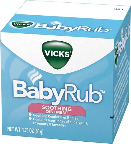 Vicks BabyRub، مرهم فرك الصدر المهدئ غير الطبي مع الأوكالبتوس وإكليل الجبل واللافندر لتهدئة الطفل وتهدئته واسترخائه، للأطفال من عمر 3 أشهر، + 1.76 أونصة in Saudi Arabia
