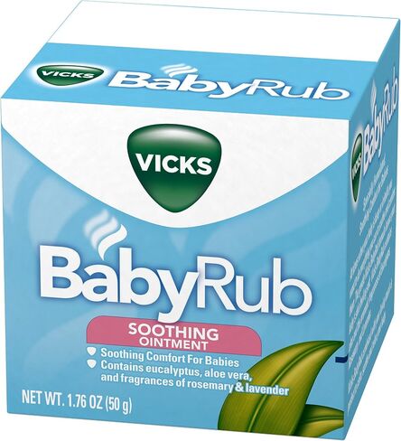 Vicks BabyRub، مرهم فرك الصدر المهدئ غير الطبي مع الأوكالبتوس وإكليل الجبل واللافندر لتهدئة الطفل وتهدئته واسترخائه، للأطفال من عمر 3 أشهر، + 1.76 أونصة in Saudi Arabia