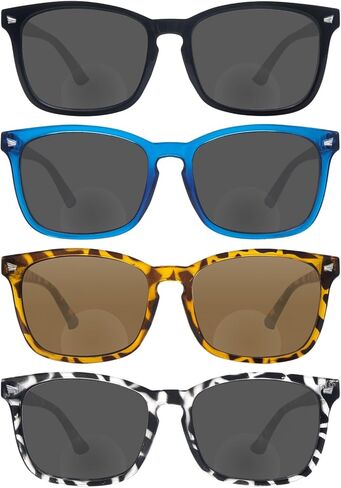 نظارات شمسية للقراءة من SIGVAN مكونة من 4 قطع للنساء والرجال من الأشعة فوق البنفسجية 400 للحماية من الأشعة فوق البنفسجية بمفصلات زنبركية للقارئ في الهواء الطلق - ليست ثنائية البؤرة in Kuwait