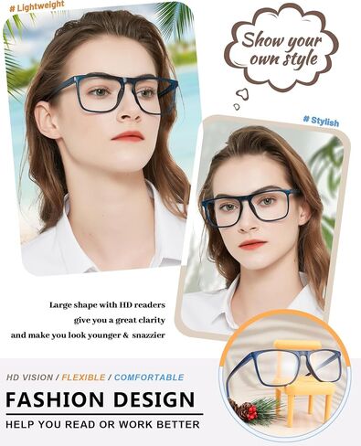 MARE AZZURO Oversized Reading Glasses Women Lightweight Large Readers 1.0 1.25 1.5 1.75 2.0 2.25 2.5 2.75 3.0 3.5 4.0 5.0 6.0 in Saudi Arabia