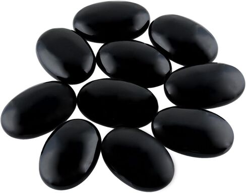 SUNYIK Tiger's Eye Oval Palm Stone, Polished Worry Energy Pocket Stones for Healing Reiki Massage 2"-2.5" in Kuwait