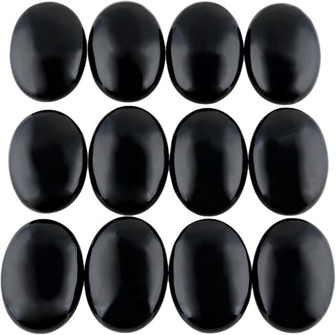 SUNYIK Tiger's Eye Oval Palm Stone, Polished Worry Energy Pocket Stones for Healing Reiki Massage 2"-2.5" in Kuwait