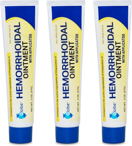 Hemorrhoidal Pain Relief Ointment 2 oz (56g) Per Tube Hemorrhoid Treatment for Fast Acting Itch, Swelling, and Maximum Strength Pain Relief (3 Pack) in Saudi Arabia
