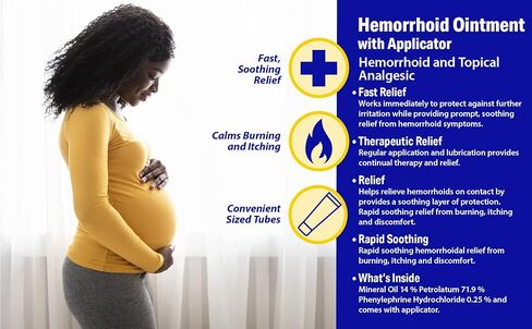 Hemorrhoidal Pain Relief Ointment 2 oz (56g) Per Tube Hemorrhoid Treatment for Fast Acting Itch, Swelling, and Maximum Strength Pain Relief (3 Pack) in Saudi Arabia