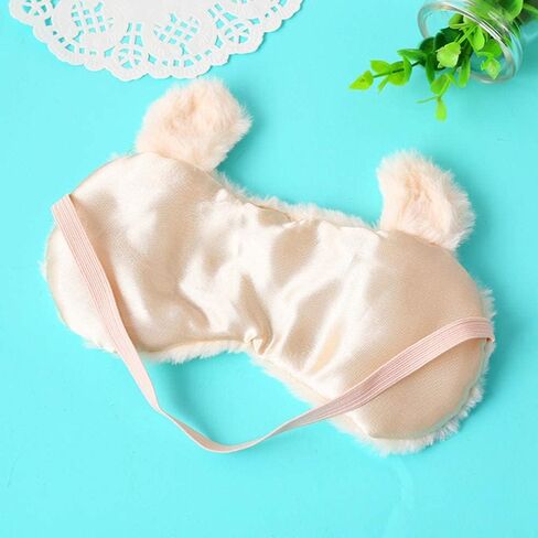 قناع نوم لطيف الألبكة من ULIFEMALL ، غطاء عيون ناعم منفوش مخملي مضحك الجدة الحيوان النوم قناع العين غطاء العين للأطفال البنات الأولاد النساء الرجال ليلة القيلولة السفر التأمل in Kuwait