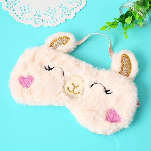 قناع نوم لطيف الألبكة من ULIFEMALL ، غطاء عيون ناعم منفوش مخملي مضحك الجدة الحيوان النوم قناع العين غطاء العين للأطفال البنات الأولاد النساء الرجال ليلة القيلولة السفر التأمل in Kuwait