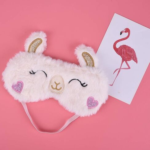 قناع نوم لطيف الألبكة من ULIFEMALL ، غطاء عيون ناعم منفوش مخملي مضحك الجدة الحيوان النوم قناع العين غطاء العين للأطفال البنات الأولاد النساء الرجال ليلة القيلولة السفر التأمل in Kuwait