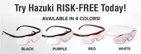 Hazuki Loupe Magnifier Glasses Black, Compact-M 1.32x Clear Eyeglasses for Men Women's Reading Small Prints Labels Outdoor in Saudi Arabia