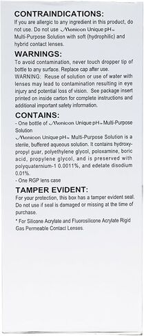 Menicon Unique pH Multi-Purpose Saline Solution Travel Pack 2.5 Oz and DMV Scleral Cup Large Contact Lens Handler - Remover, Inserter - Bundle of 2 Items in Kuwait